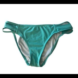 Pink Victoria’s Secret Mint Green Bikini Bottom Strappy Hip Size M Sexy Beach